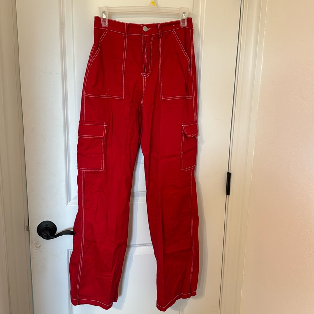 Cargo Red Pants
